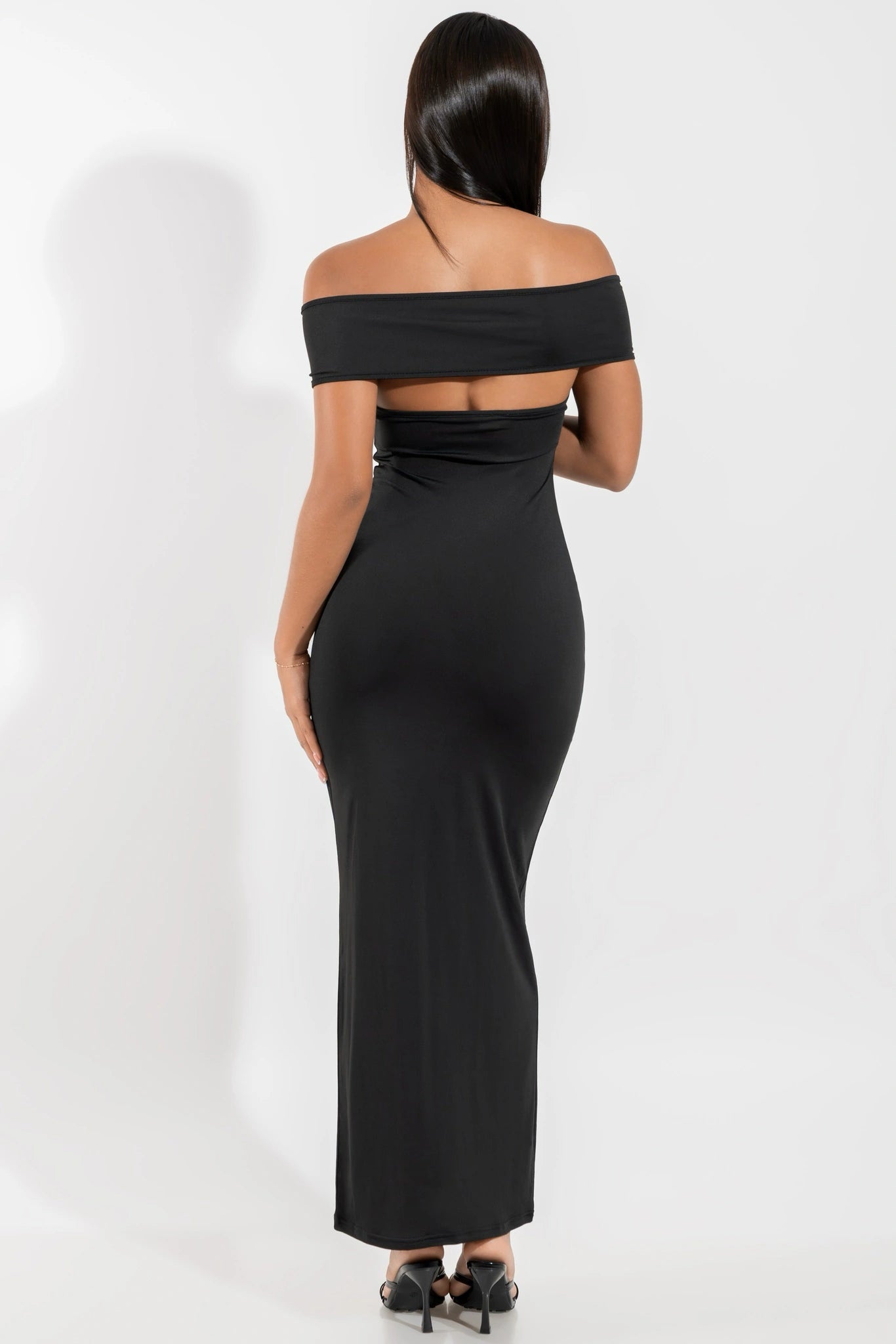 Sculpted Off-Shoulder Maxi